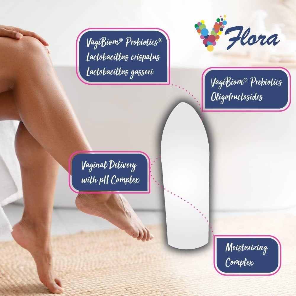 VagiBiom VFlora: 5-Day Advance Intimate Flora Balancer – 5 Suppositories | pH Balance & Vaginal Health Support
