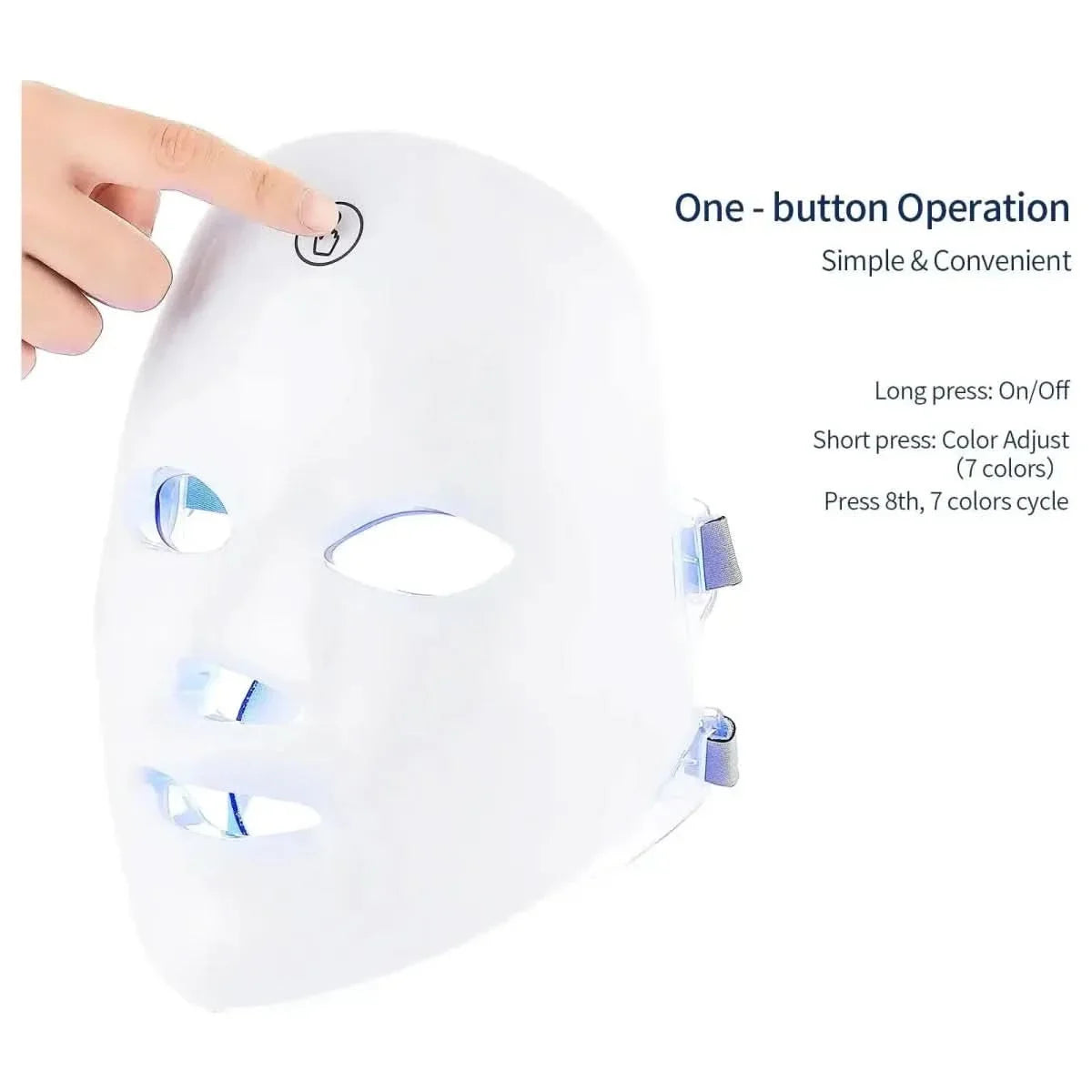 7 Colors Cycle Beauty Mask – LED Light Therapy for Glowing Skin - Glam Global UKGlam Global UK
