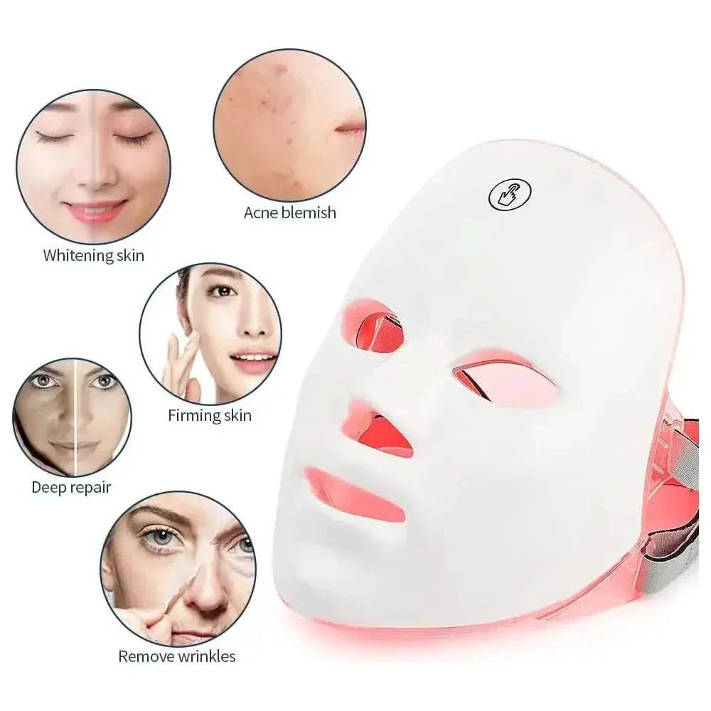 7 Colors Cycle Beauty Mask – LED Light Therapy for Glowing Skin - Glam Global UKGlam Global UK