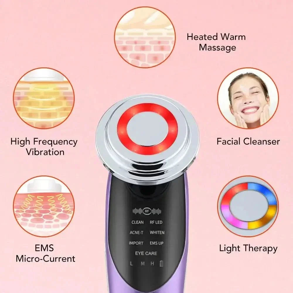7 - in - 1 Facial Massager – Advanced Anti - Aging Therapy & Skin Rejuvenation - Glam Global UKGlam Global UK