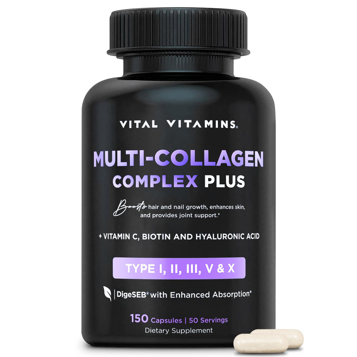 Vital Vitamins Multi Collagen Complex Plus – 150 Capsules