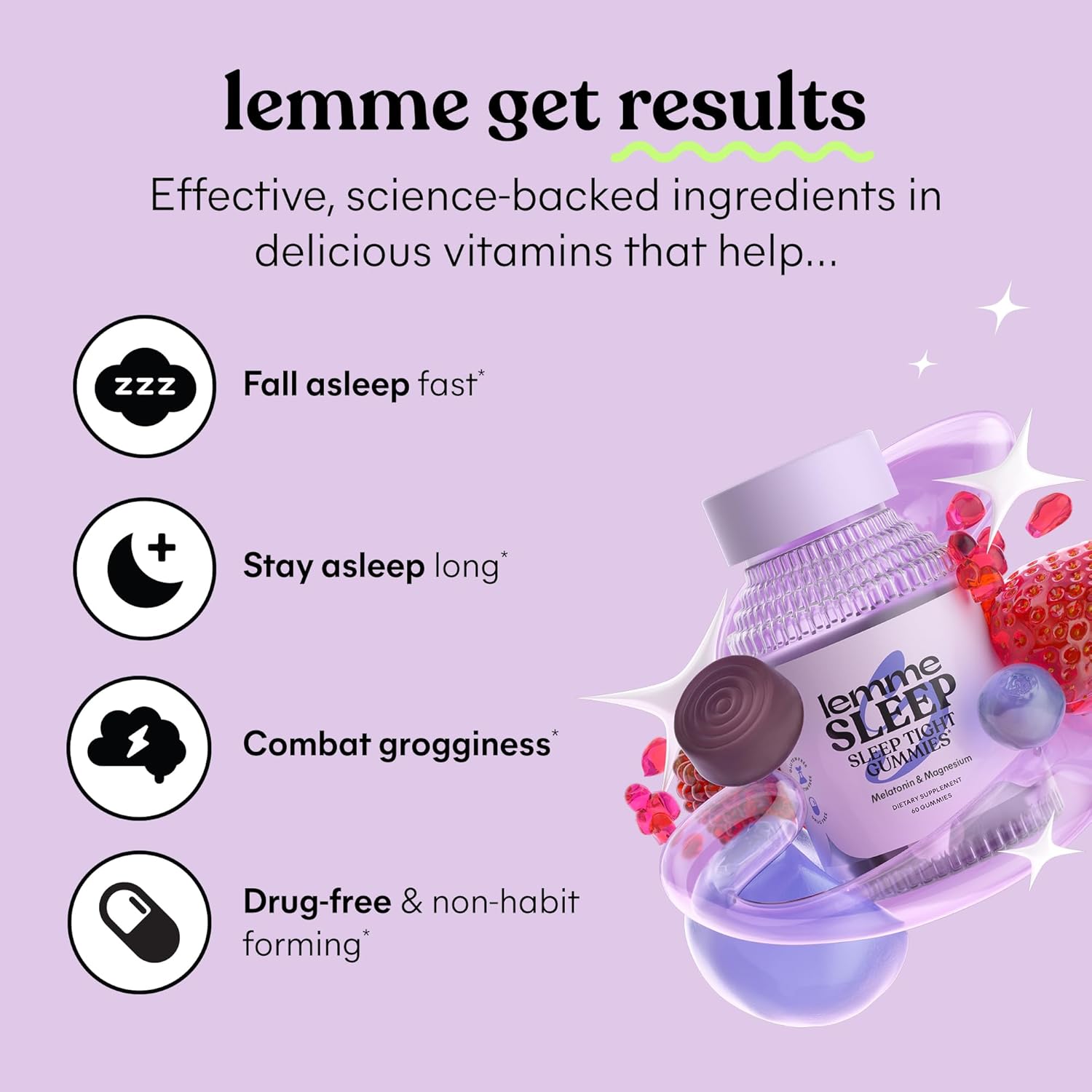 Lemme Sleep Tight Gummies - 60 Capsules