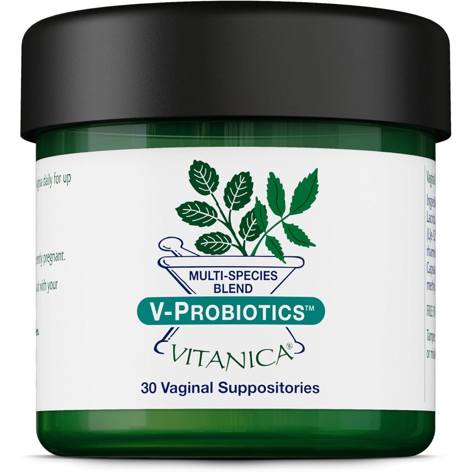 Vitanica V-Probiotics Multi Species Blend - 30 Vaginal Suppositories | Women's Vaginal Health Suppor
