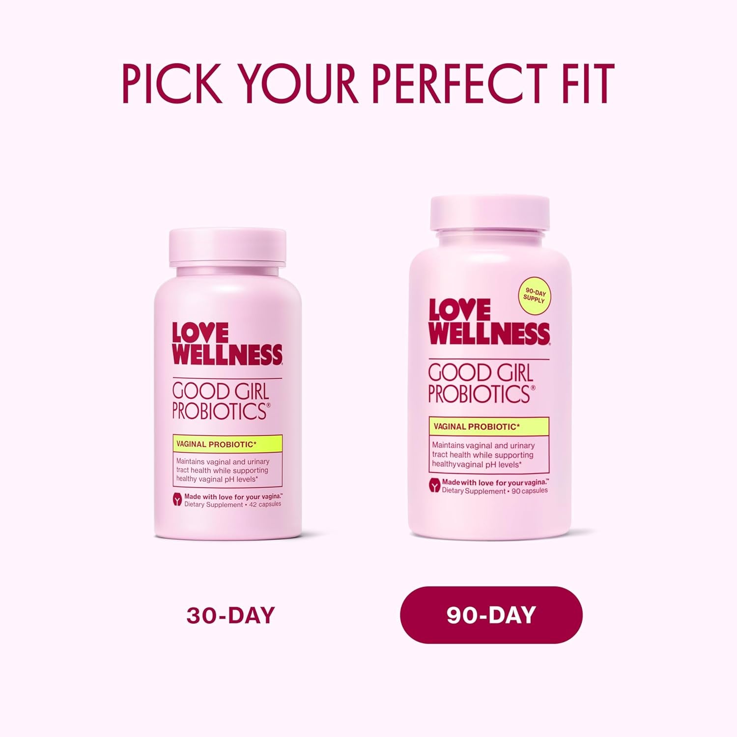 Love Wellness Good Girl Probiotics – 9-Strain Women's Probiotic for pH Balance, UTI, Yeast & Immune Support | 42-Day Supply