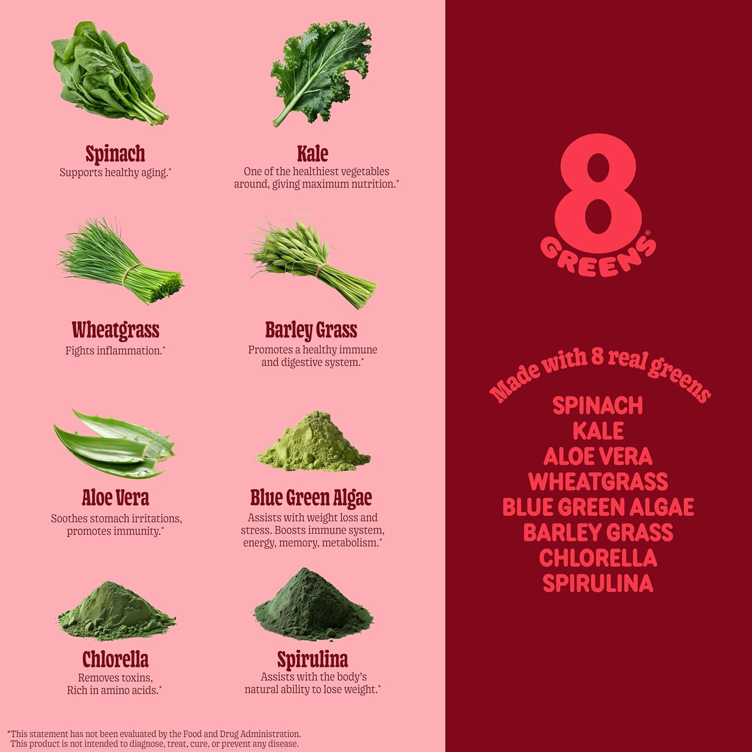 8Greens Supergreens Gummies - Apple Flavor, 50 Gummies