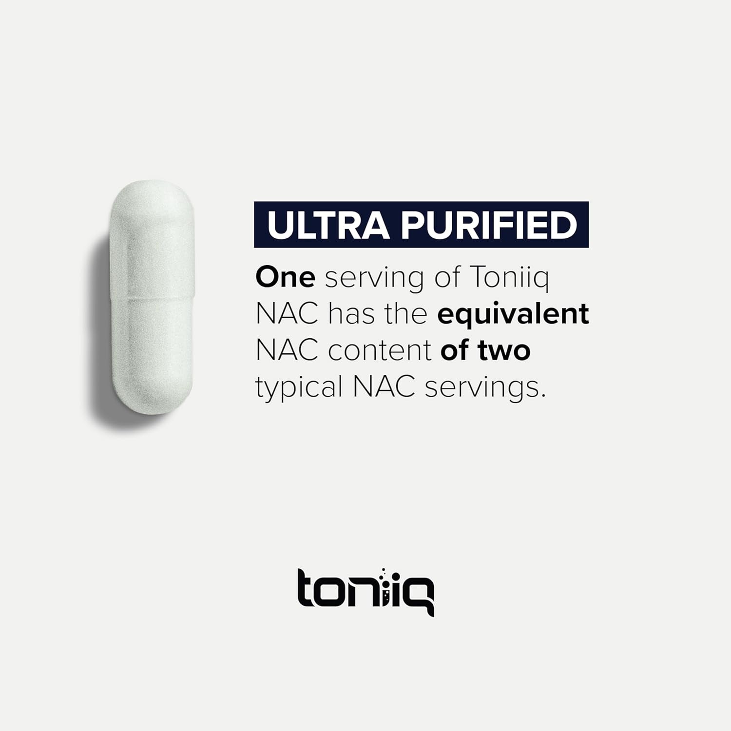 Toniiq 1300Mg NAC - 4 Month Supply - Min. 98%+ Tested Purity - Ultra High Strength Bioavailable NAC Cysteine Supplement - 240 Vegetarian N Acetyl Cysteine Capsules -Lab Tested TQ