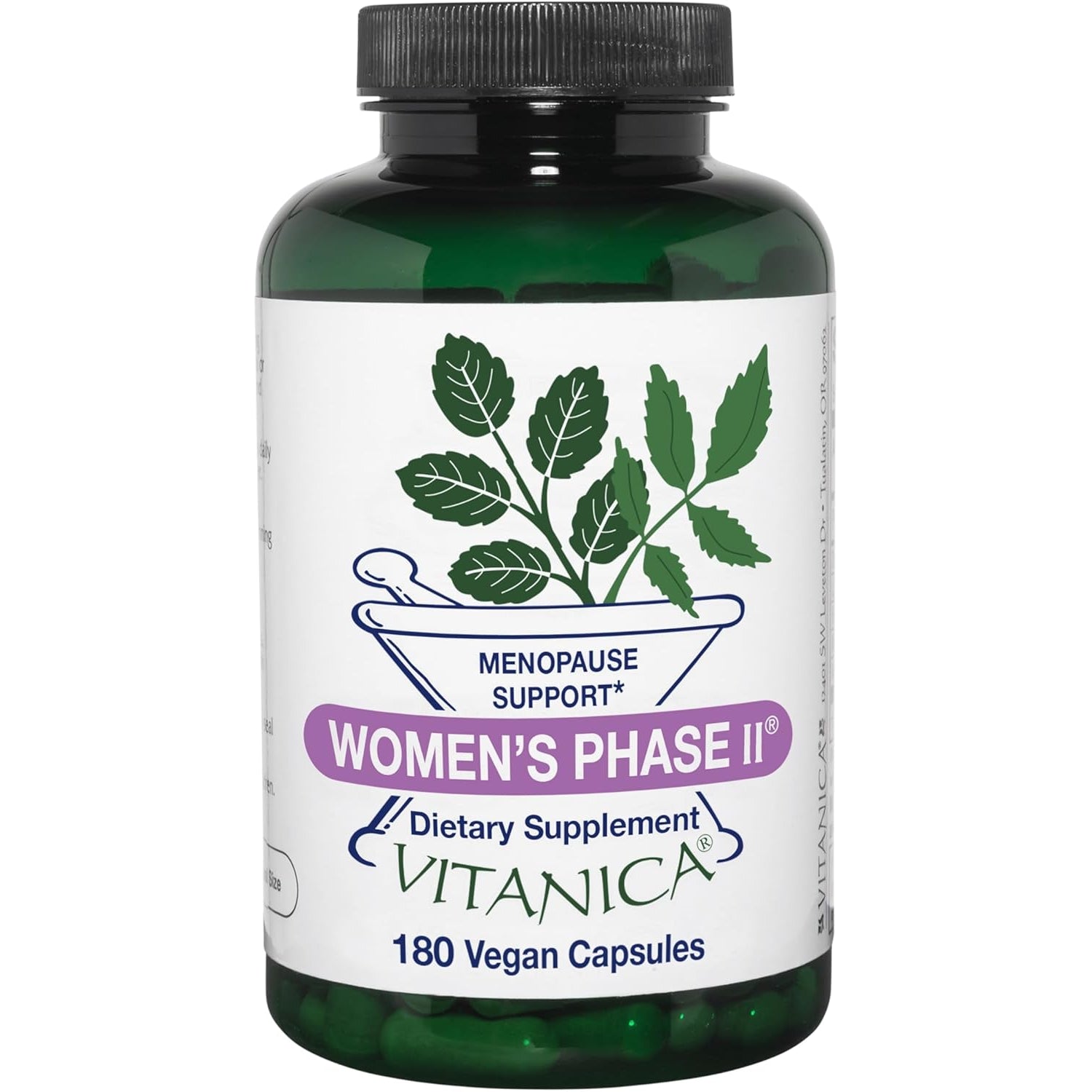 Vitanica Women'S Phase II, Menopause Support, Vegan, 180 Capsules