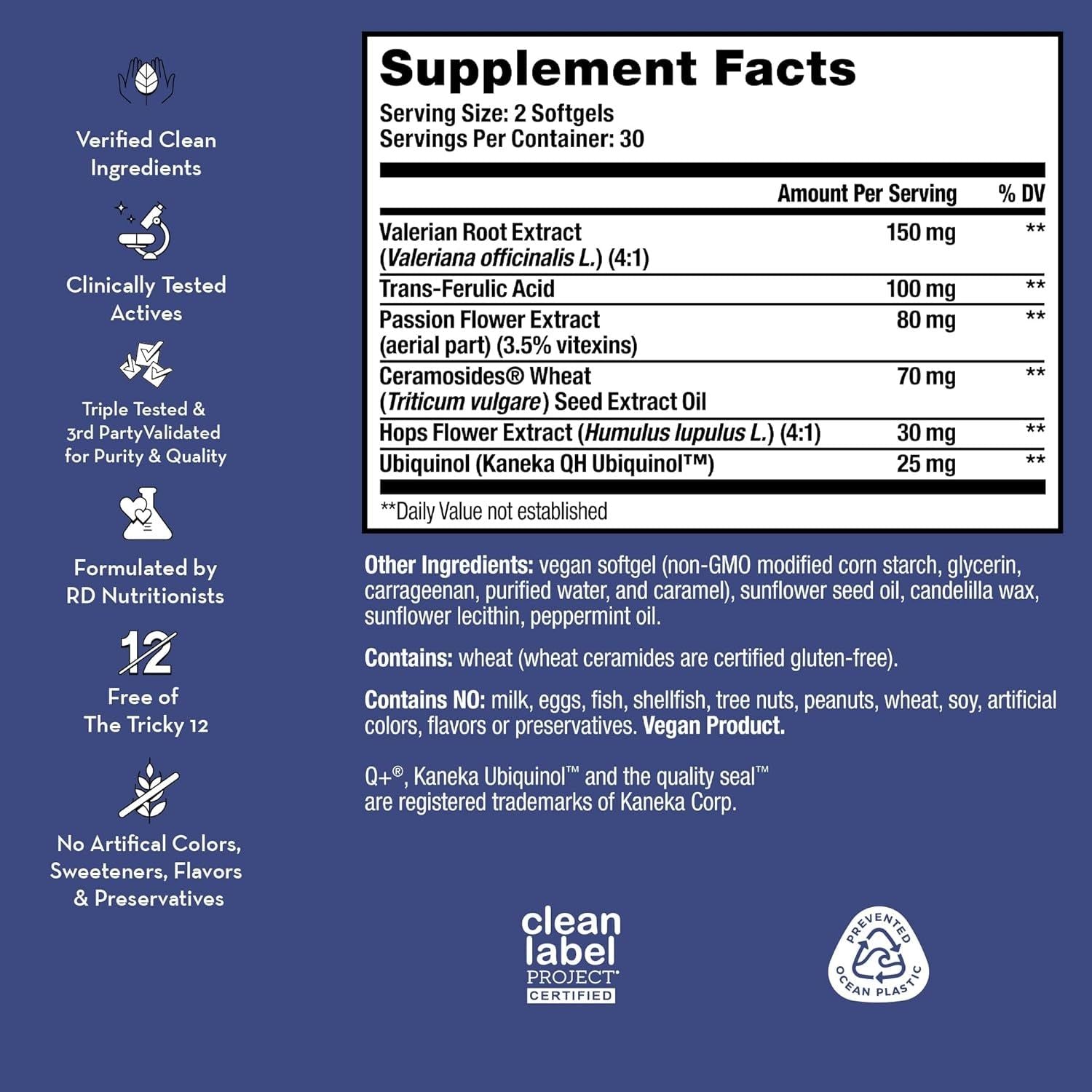 HUM Mighty Night – 60 Vegan Softgels | Nighttime Skin Renewal & Deep Sleep Support