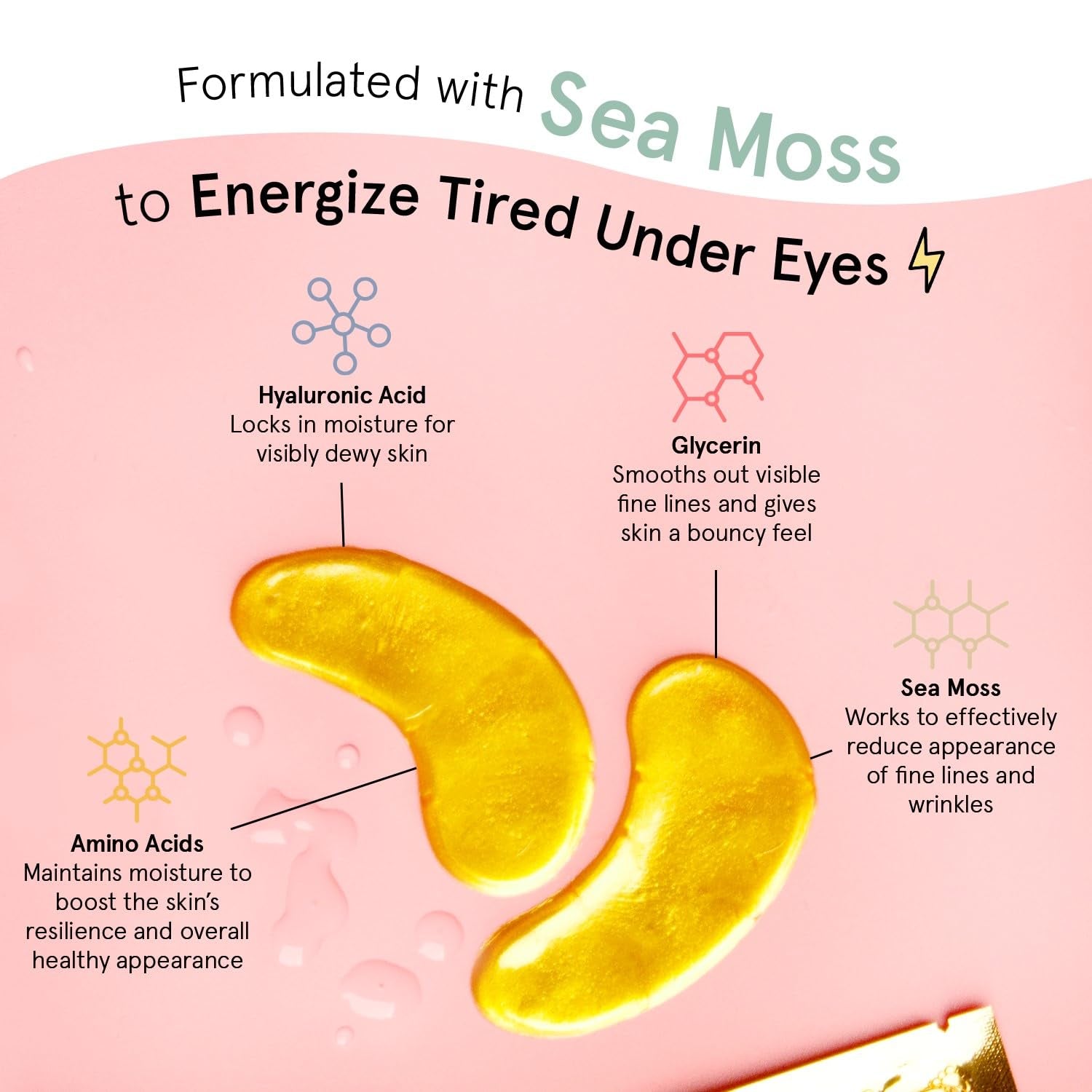 Grace & Stella Gold Gel Eye Patches – Award-Winning Under-Eye Masks for Dark Circles, Puffiness & Eye Bags | Vegan | 24 Pairs