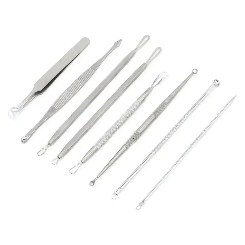 8 - Piece Stainless Steel Blackhead & Acne Remover Set - Glam Global UKGlam Global UK