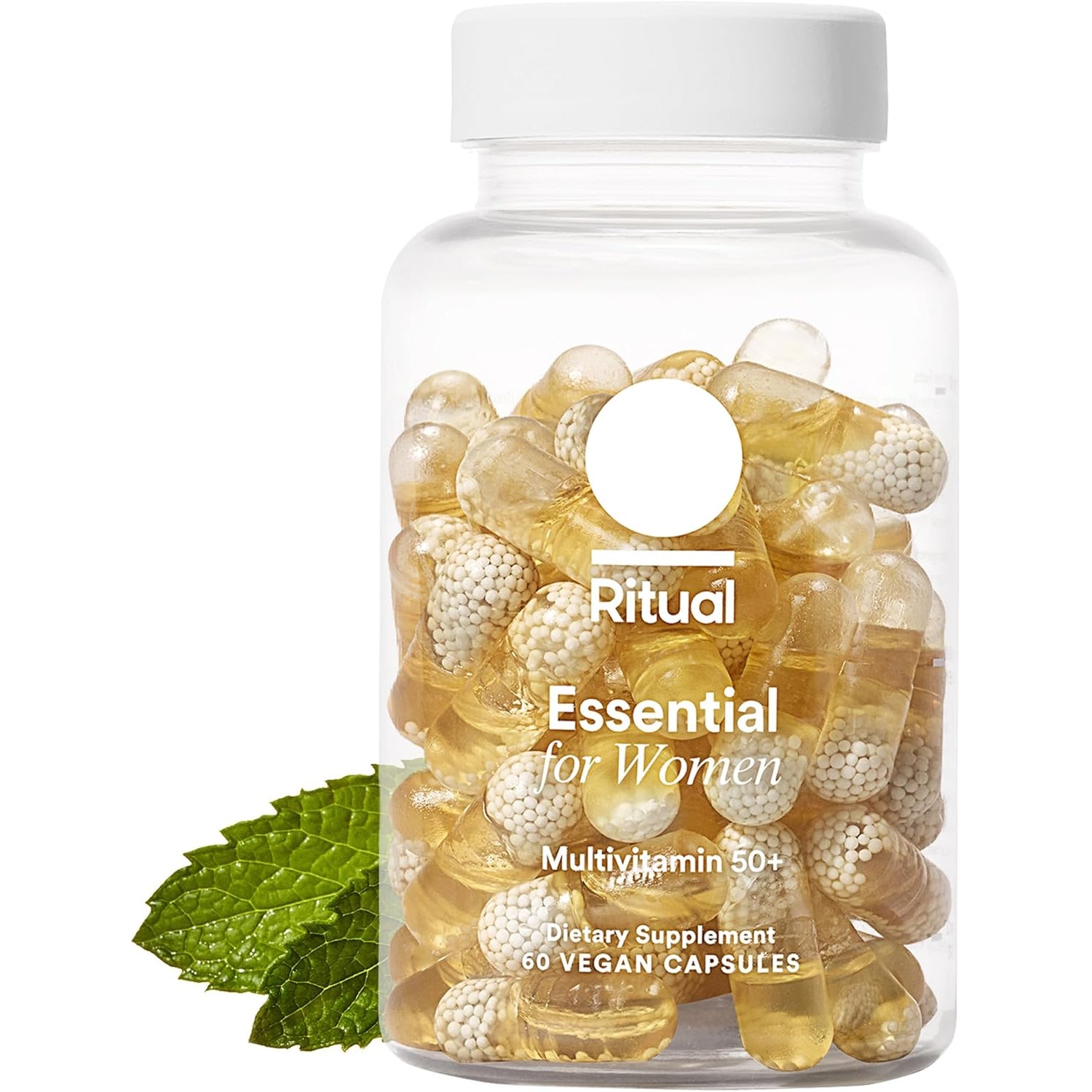 Ritual Women’S 50+ Daily Multivitamin - Key Essential Vitamins and Minerals to Support Menopause, Energy, Heart, Bone, Brain Health* - Including Folate, DHA - Vegan - Mint - 60 Capsules - 30 Servings