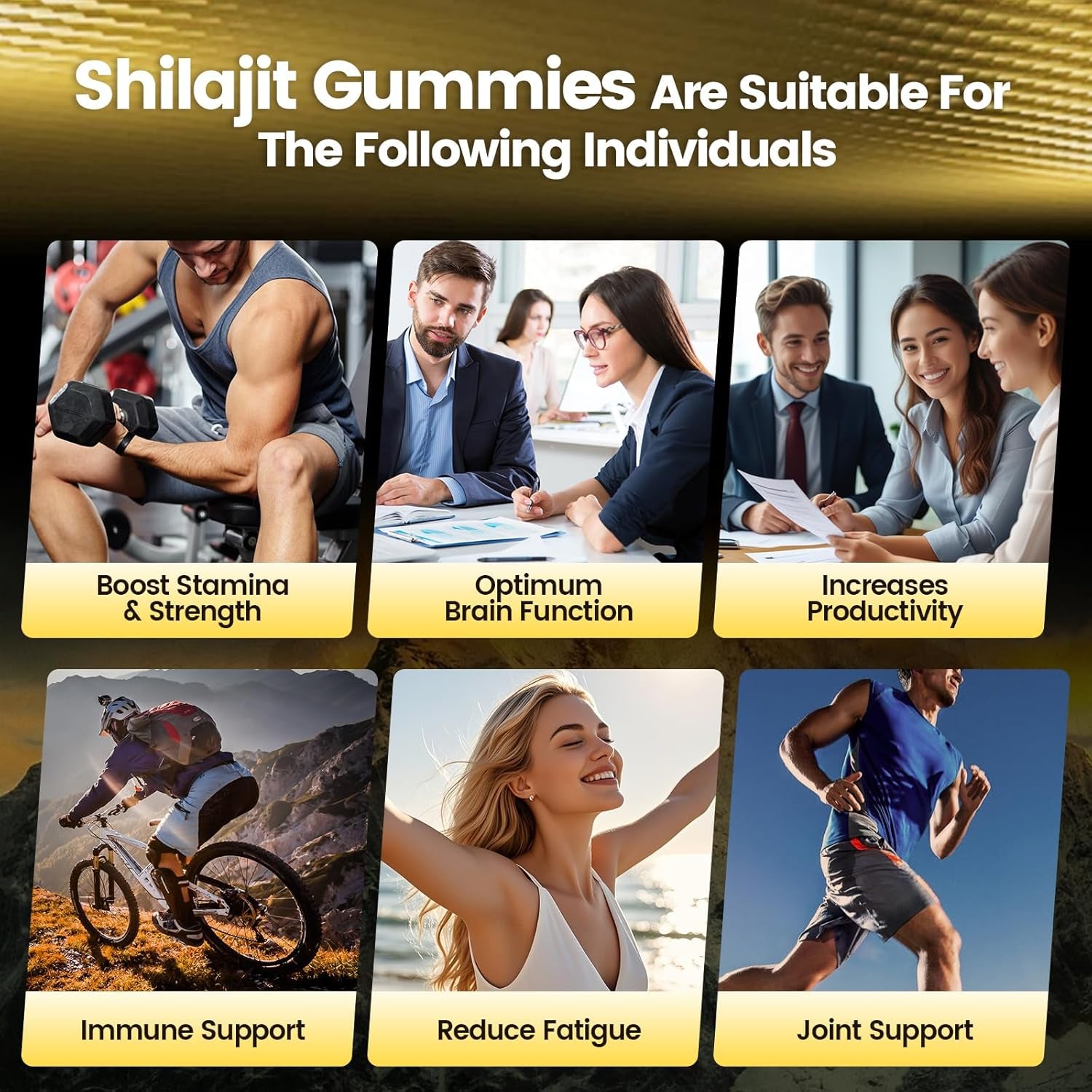 VivoNu Pure Himalayan Shilajit Gummies – 4,000mg | Ashwagandha, Gokshura, Fulvic Acid & 85+ Trace Minerals | Energy & Vitality Support for Men & Women