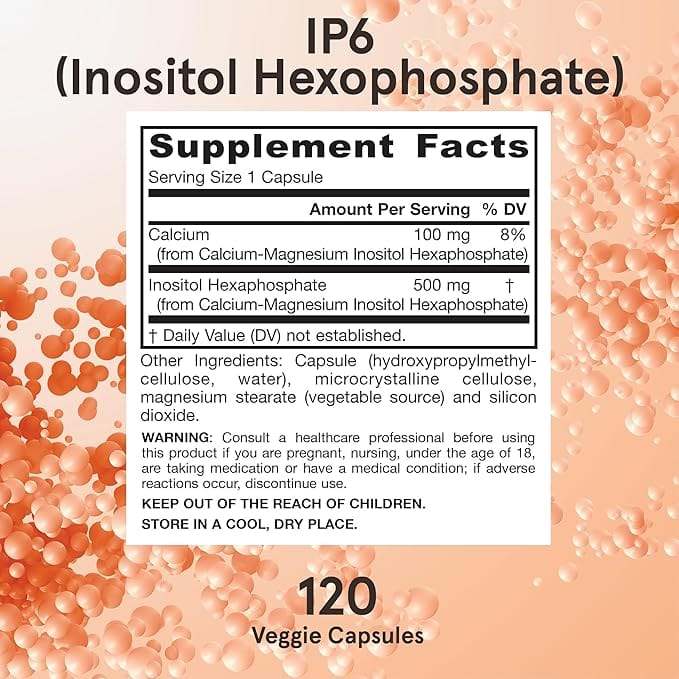 Jarrow Formulas IP6 500 Mg 120 Capsules – Immune Support and Bone Health