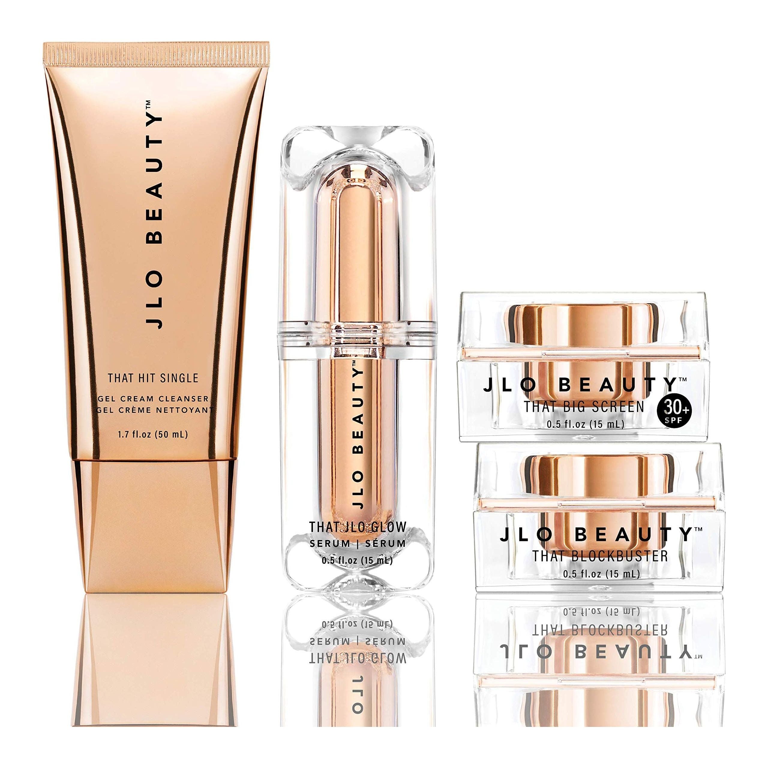JLO BEAUTY That JLo Essentials Kit | Includes Serum, Cleanser, Cream and Broad Spectrum SPF - Glam Global UKJLo Beauty
