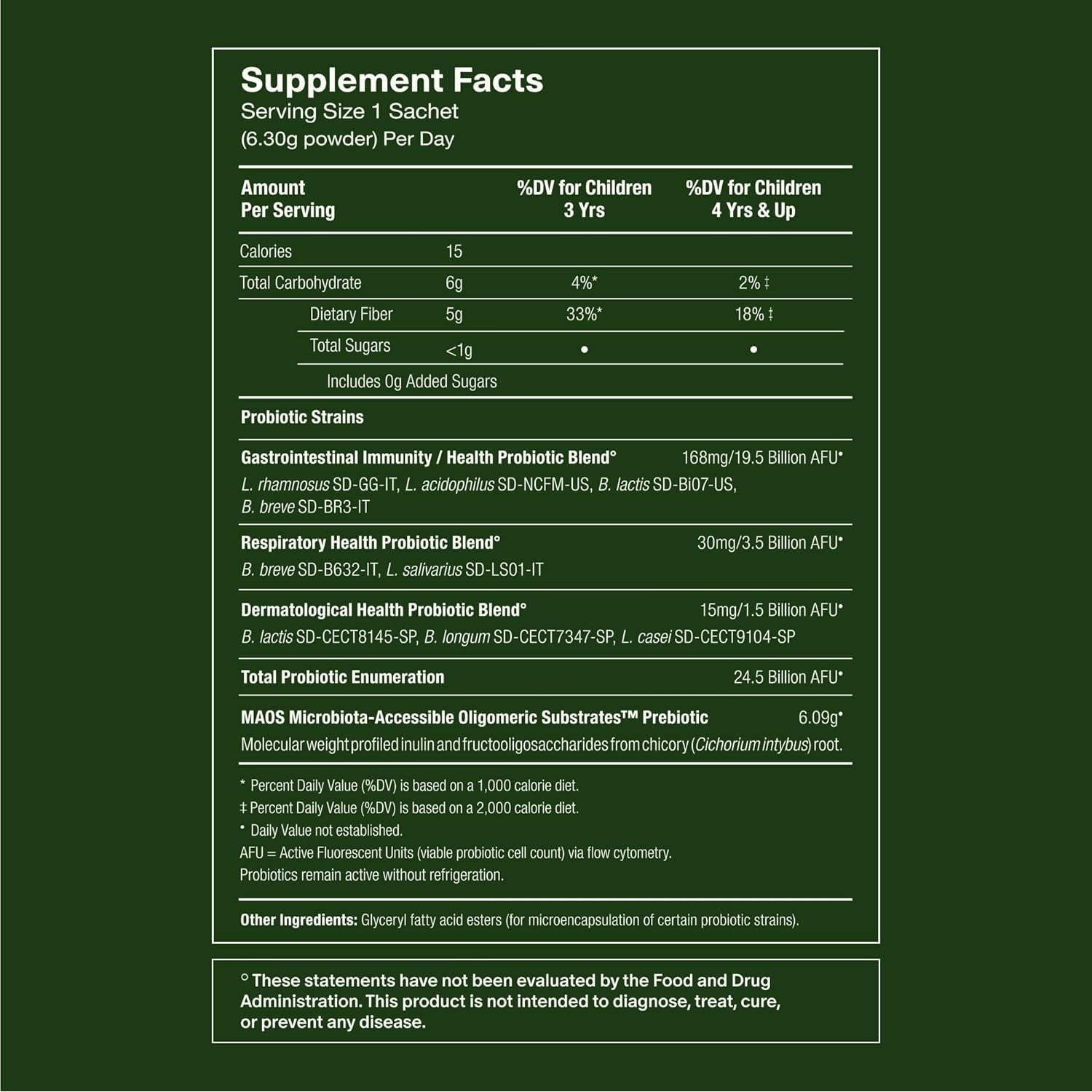 Seed PDS-08 Pediatric Daily Synbiotic - Fiber-Based Prebiotic & Probiotic for Kids - Digestive Health, Regularity, Constipation Relief - Ages 3-17 - Vegan and Shelf-Stable - 30 Sachets (30-Day Supply)