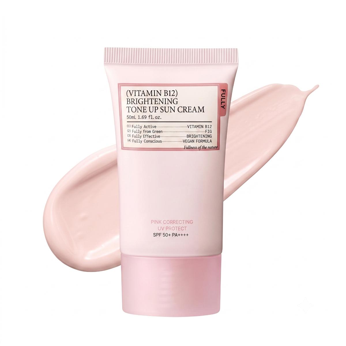 FULLY Vitamin B12 Tone Up Sunscreen SPF50+ PA++++ 50ml – Pink
