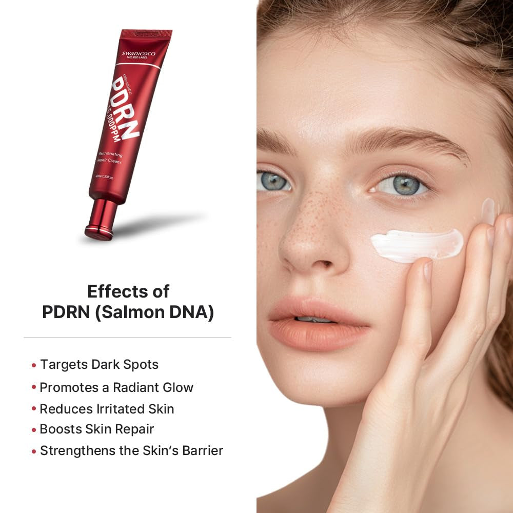 SWANICOCO Premium PDRN Recovery Cream, 15,000Ppm High-Concentrate Salmon DNA, Cica Exosome, Bakuchiol for Advanced Firming, Deep Hydrating Korean Skincare, Beach Vacation Essentials 40Ml/1.35 Fl Oz,