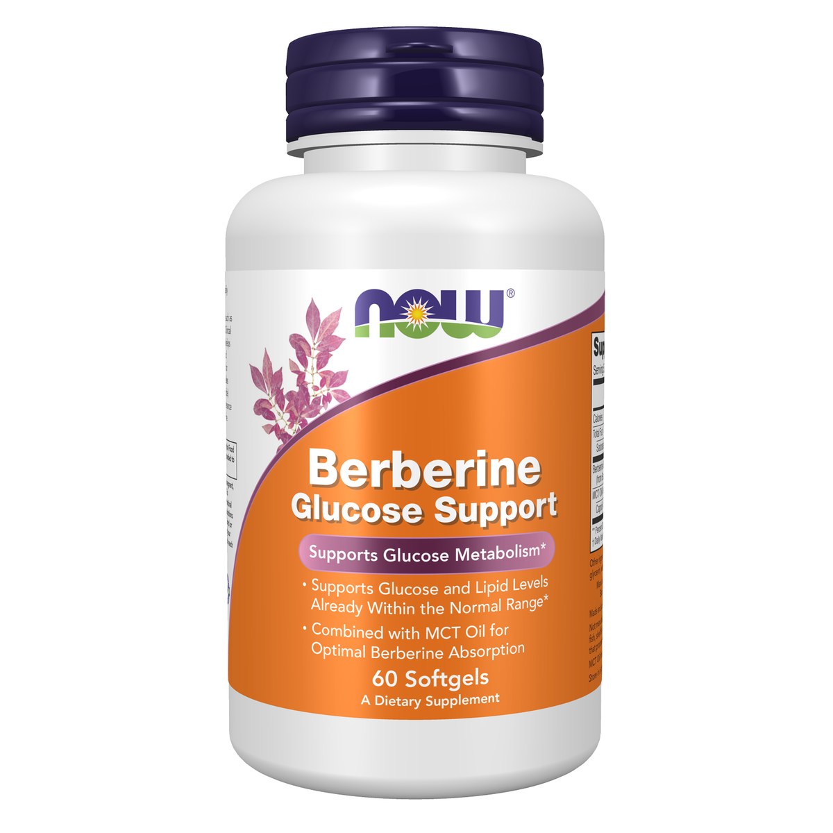 NOW Foods Berberine Glucose Support with MCT Oil – 90 Softgels