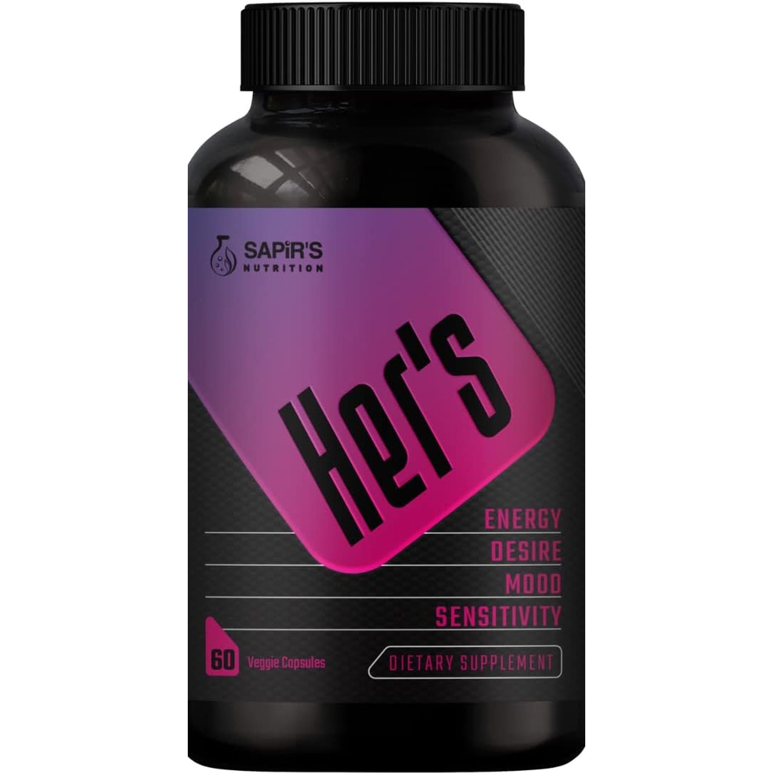 Sapir's Nutrition Women's Vitality & Desire Complex – Horny Goat Weed, Maca Root & Ashwagandha for Energy, Mood & Intimate Wellness | 60 Capsules