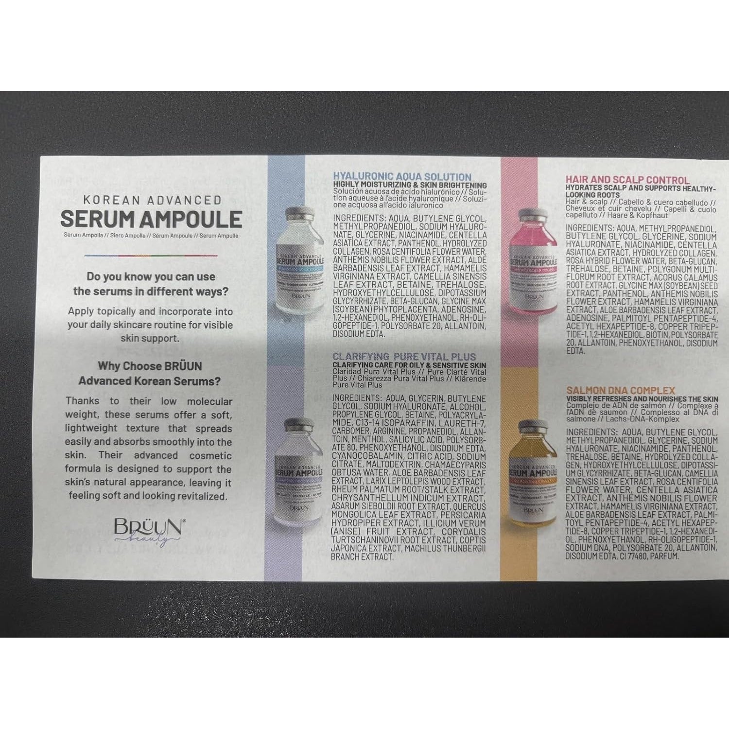 BRÜUN SD - Control Salmon DNA Ampoule - Micro Needling Korean Serum Booster for Face and Body to Use with and without Derma Pen Microneedling Skin Care Serum 1.18 Fl.Oz
