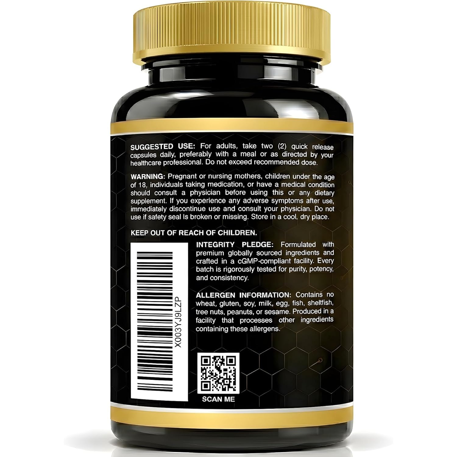 Lions Mane Supplement Capsules - 120 Count - Mushroom Supplement, Brain Supplements for Memory and Focus, Lion'S Mane Mushroom Capsules Organic - Cognitive and Immune Support, Focus Supplement