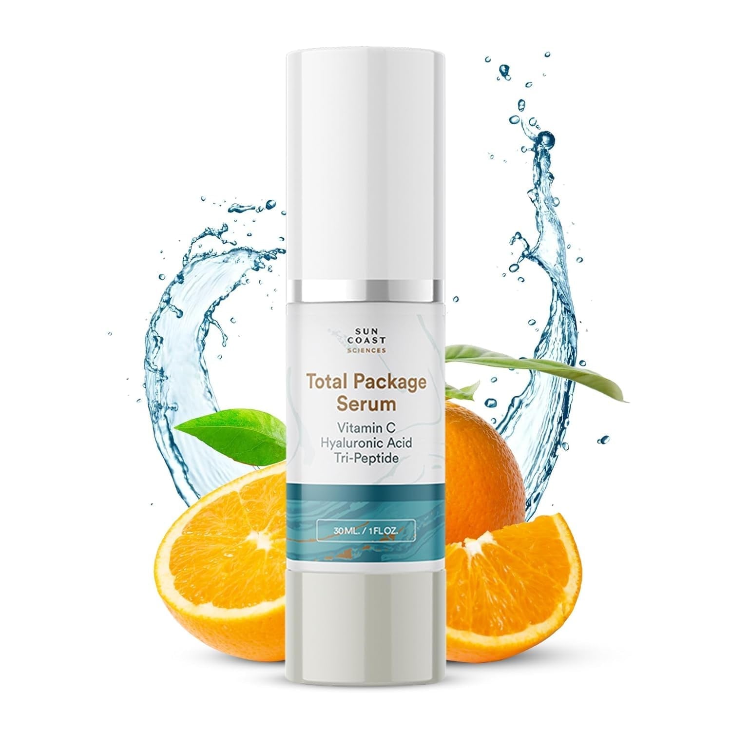 Sun Coast Sciences Total Package Serum – 30ml | 5-in-1 Anti-Aging Treatment with Peptides, Vitamin C & Hyaluronic Acid