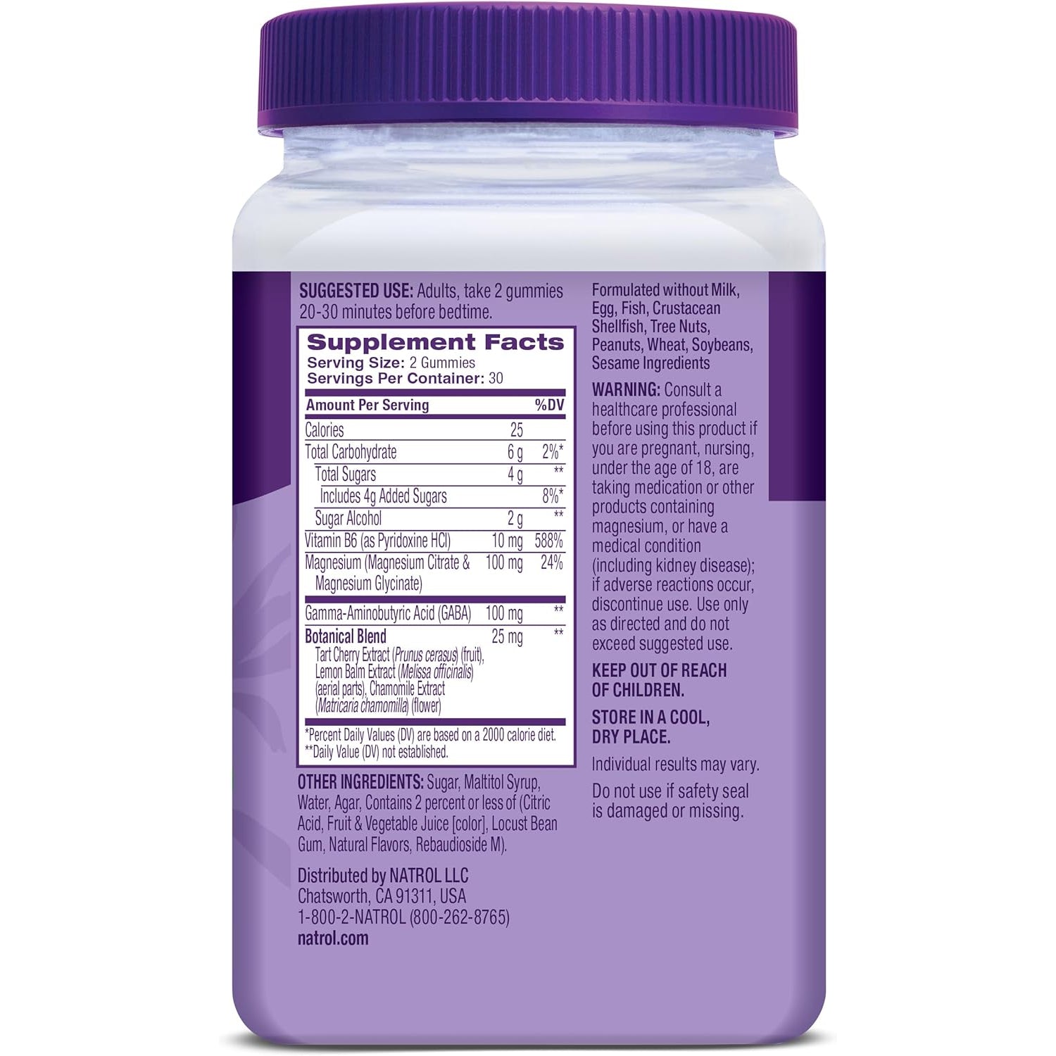 Natrol Sleep & Restore Magnesium Glycinate Blend Gummies, Magnesium for Sleep Aids for Adults, Melatonin-Free, Cherry Flavored, 30 Day Supply