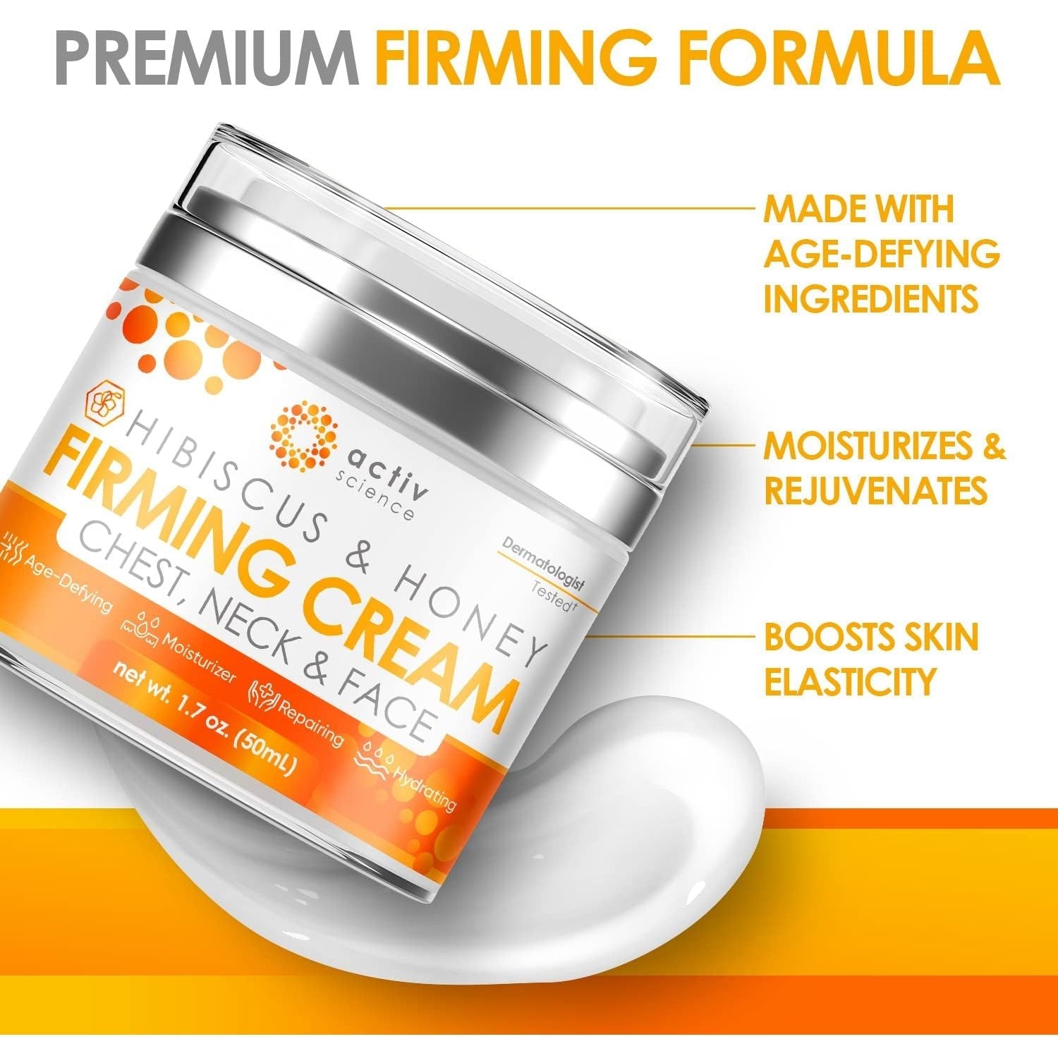 ACTIVSCIENCE Hibiscus & Honey Firming Cream – 50ml | Anti-Aging & Hydrating Formula