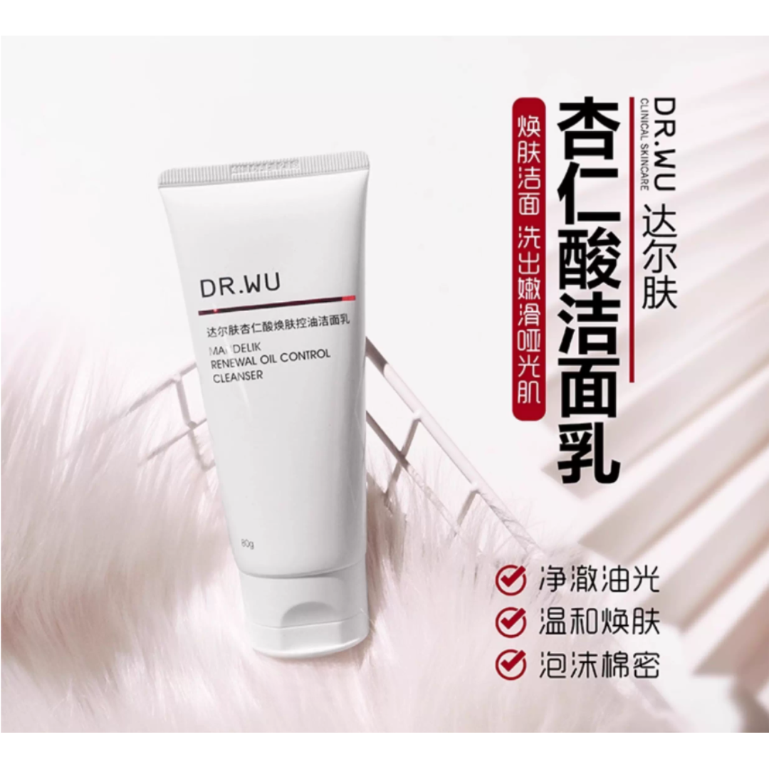 DR. WU Mandelik Renewal Oil Control Cleanser 80g – Control de grasa