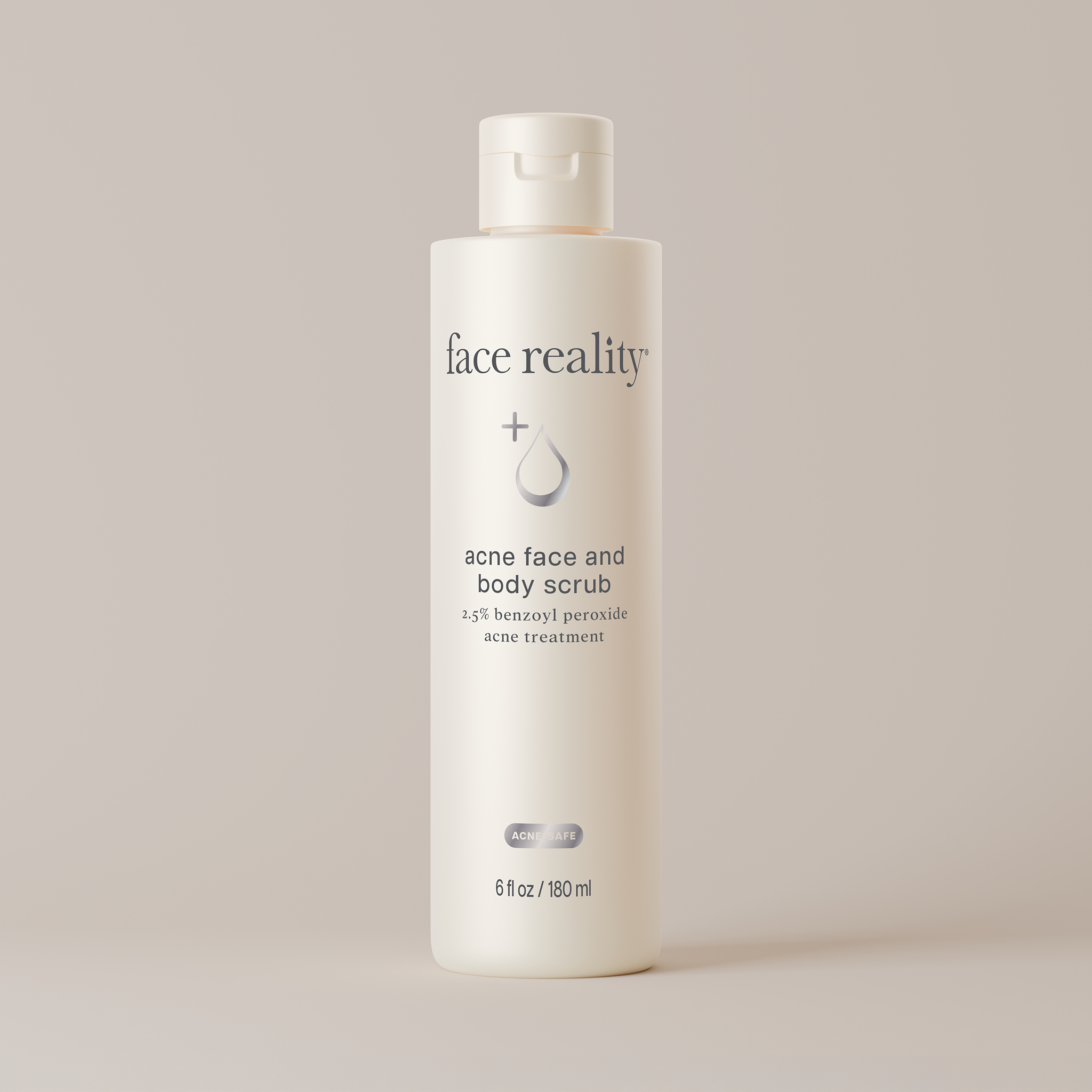 Face Reality Acne Face & Body Scrub 2.5% – 180ml | Deep-Cleansing Exfoliator for Acne-Prone Skin