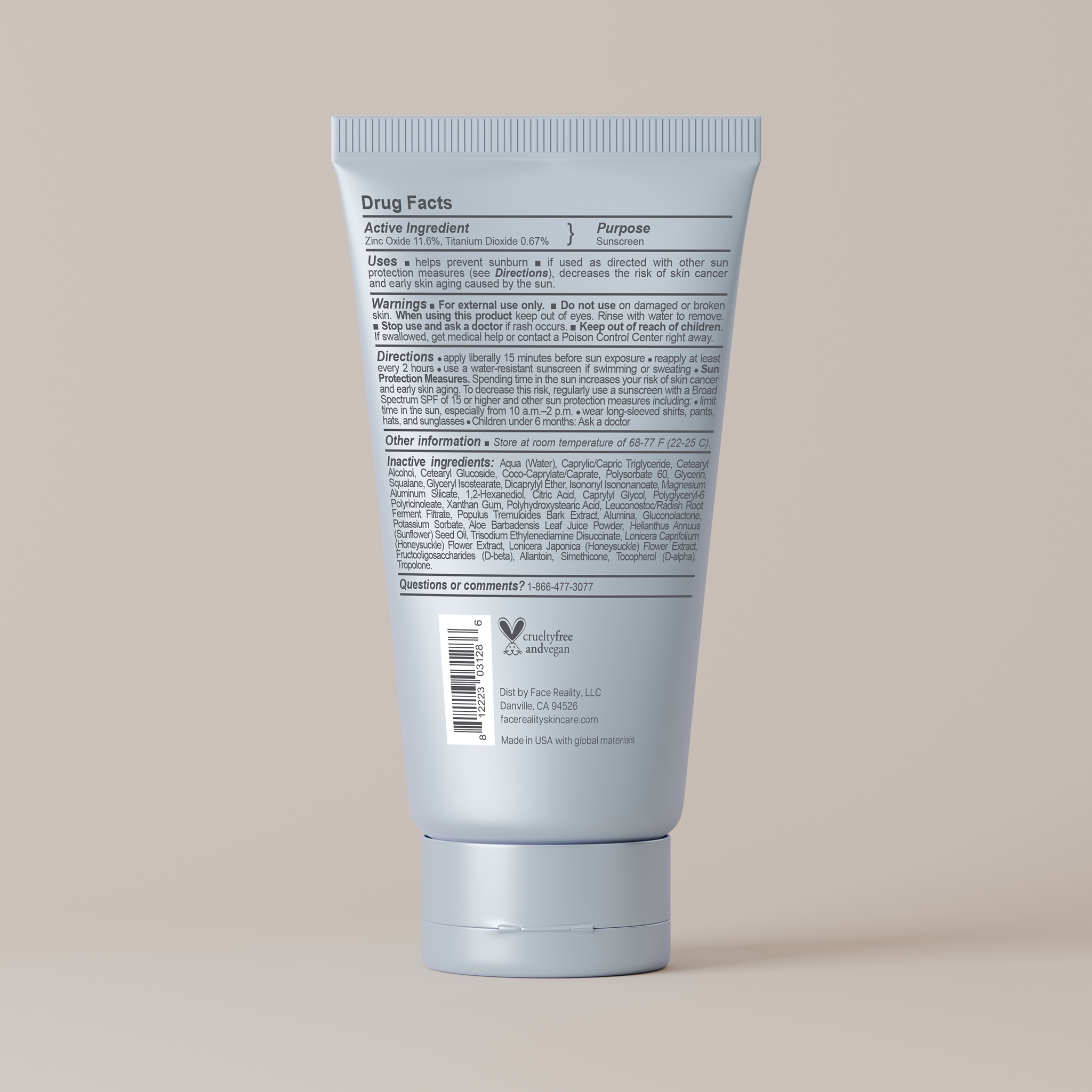 Face Reality Mineral Matte SPF28 – 60ml | Acne-Safe Daily Sunscreen with Matte Finish