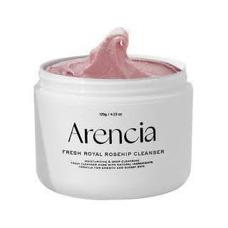 Limpiador facial con mochi de arroz, escaramujo y rosa real Arencia Fresh - 120 g | Vegano y Limpieza Profunda Suave
