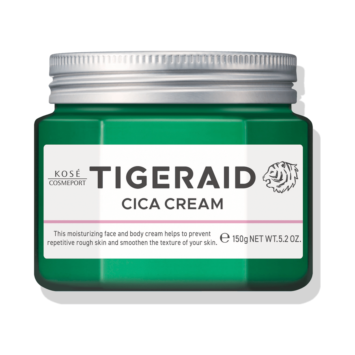 Kosé Tigeraid Cica Crema Reparadora Hidratante para Rostro y Cuerpo – 150g | Hidratación Intensiva y Reparación de la Barrera Cutánea para Piel Sensible
