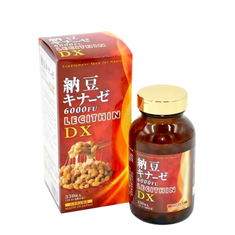 SUN BioChem NATTO KINAZE 6000FU LECITHIN DX – 330 Capsules