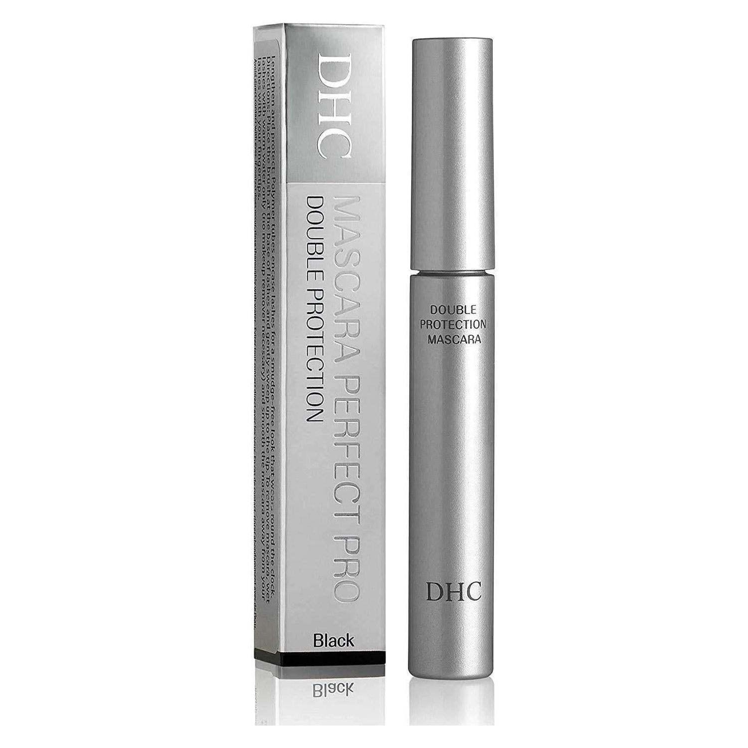 DHC Máscara de Pestañas Perfect Pro Double Protection Black – 5g | Pestañas Duraderas y Sin Manchas