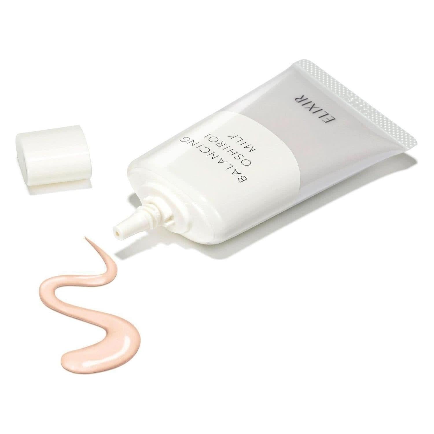 Shiseido Elixir Reflet Balancing Oshiroi Milk SPF 50+ – 35g | Protector solar hidratante y minimizador de poros