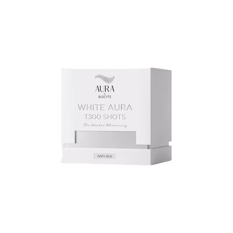 BIOCYTE White Aura T300 Shots – 7 x 25ml | Blanqueamiento rápido, Corrección de manchas e Iluminación del tono de la piel