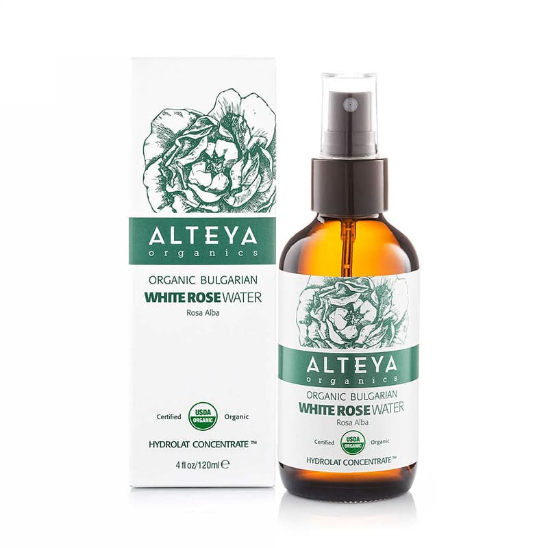 Agua de Rosas Blanca Búlgara Orgánica Alteya – 120ml | Iluminadora, Calmante e Hidratación Profunda