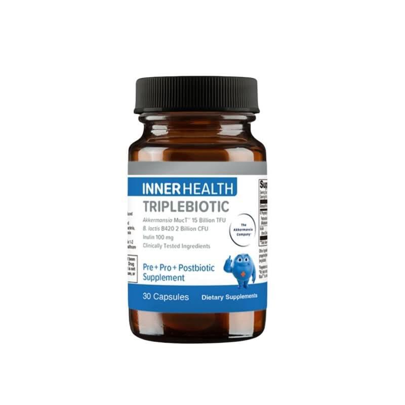 INNER HEALTH Triplebiótico Suplemento Pre+ Pro+ Postbiótico - 30 Cápsulas | Manejo Metabólico y Apoyo para el Peso