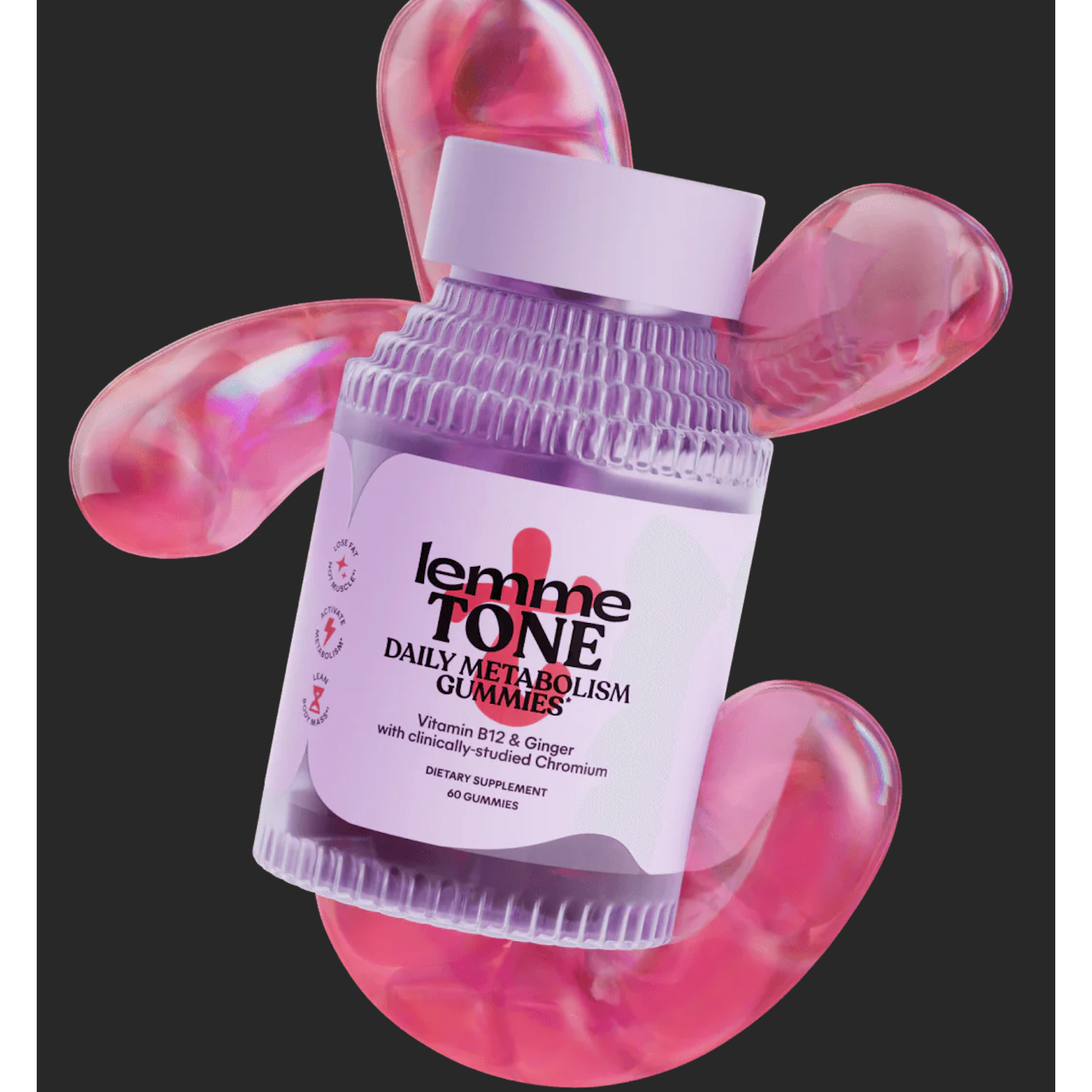 Lemme Tone Gummies | Metabolism & Body Toning Support - 60 Gummies