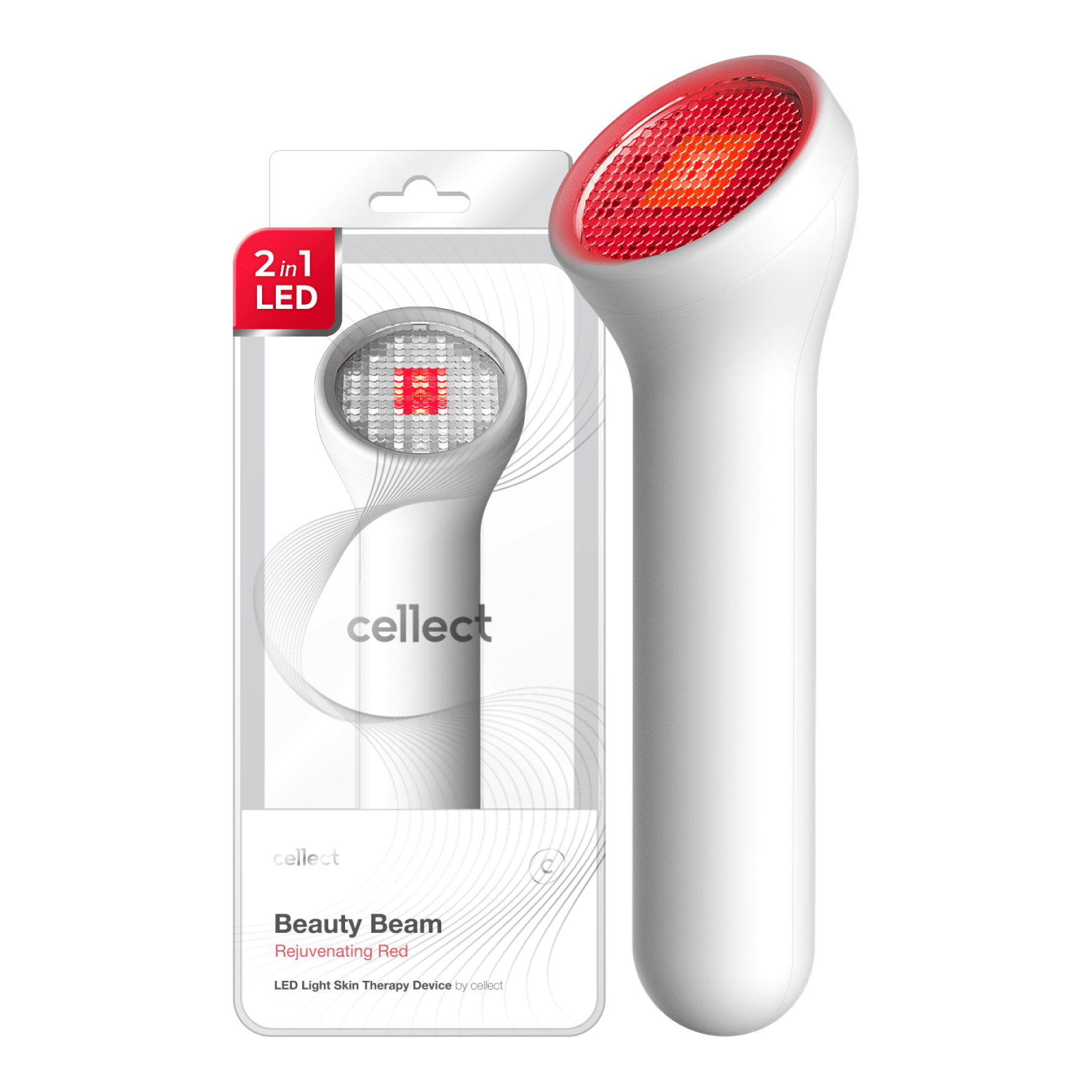 CELLECT Beauty Beam Rejuvenating Red | Terapia de luz LED para antienvejecimiento y rejuvenecimiento de la piel