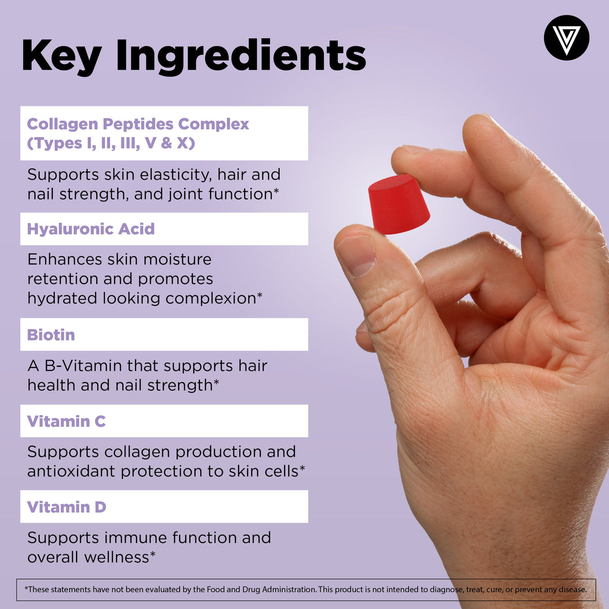 Vital Vitamins Multi Collagen Complex Plus Gummies – 60 Gummies