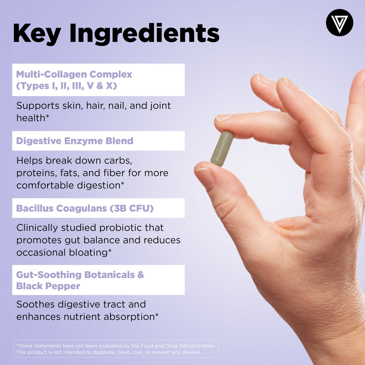 Vital Vitamins Multi Collagen Complex Plus + Gut – 90 Capsules