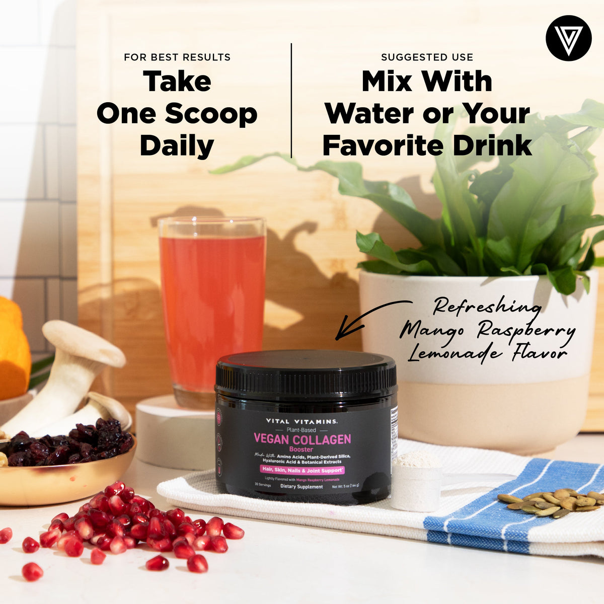 Vital Vitamins Vegan Collagen Booster Powder – 30 Servings