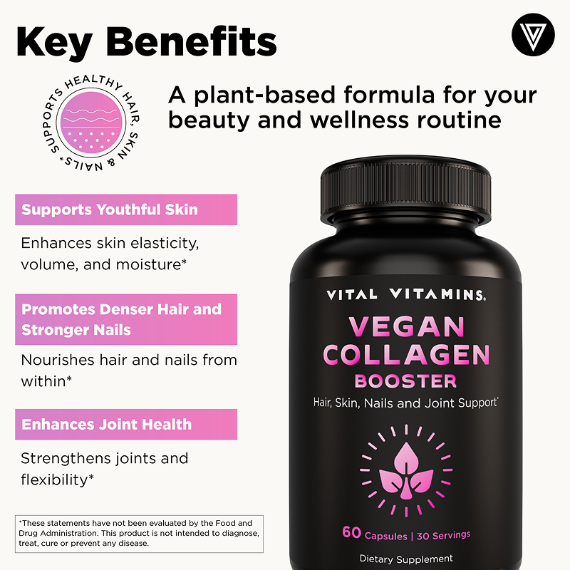 Vital Vitamins Vegan Collagen Booster – 60 Capsules
