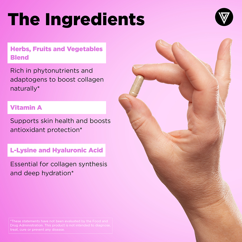 Vital Vitamins Vegan Collagen Booster – 60 Capsules