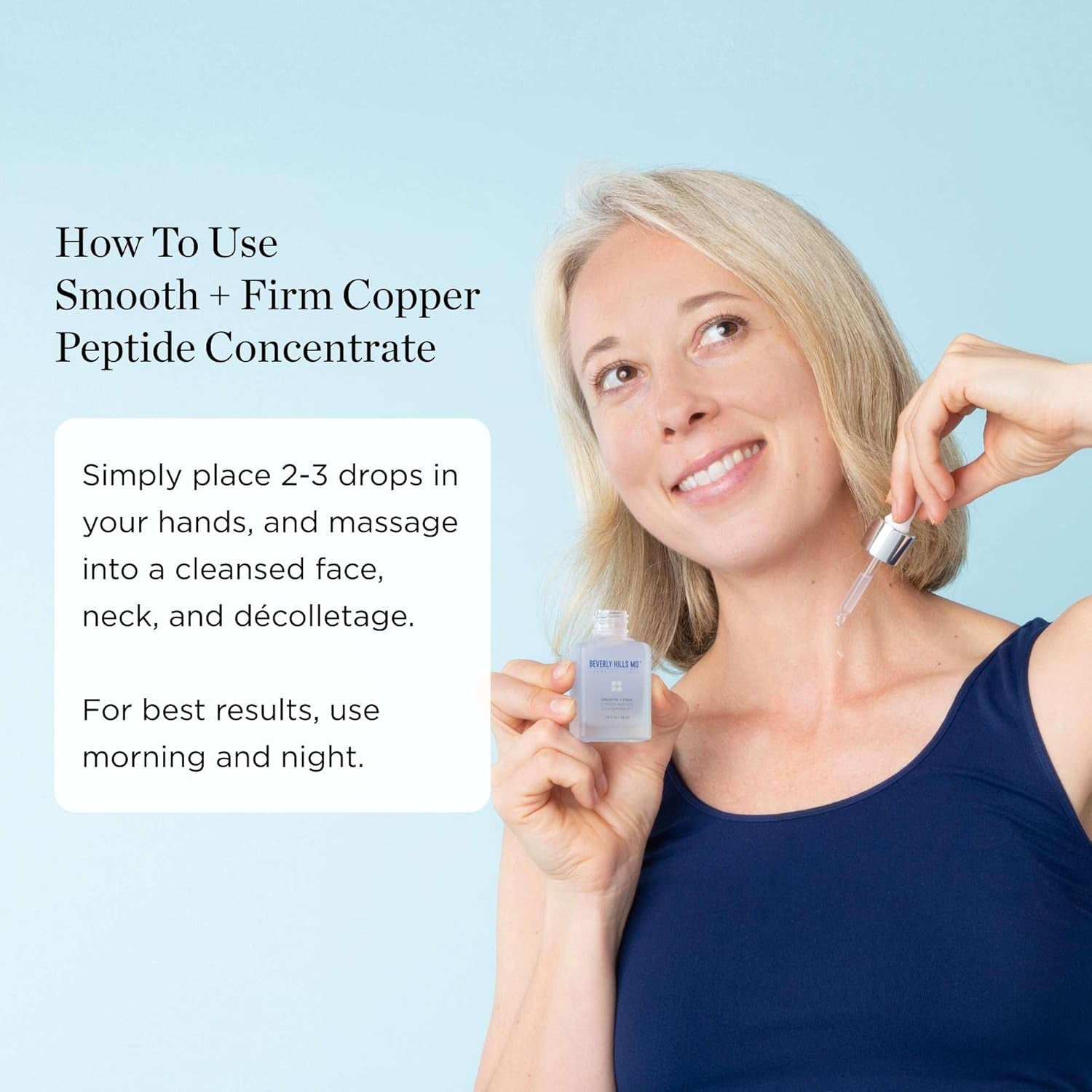Beverly Hills MD Smooth + Firm Copper Peptide Concentrate Serum – 35ml | Lifting & Firming Anti-Ageing Gel Serum