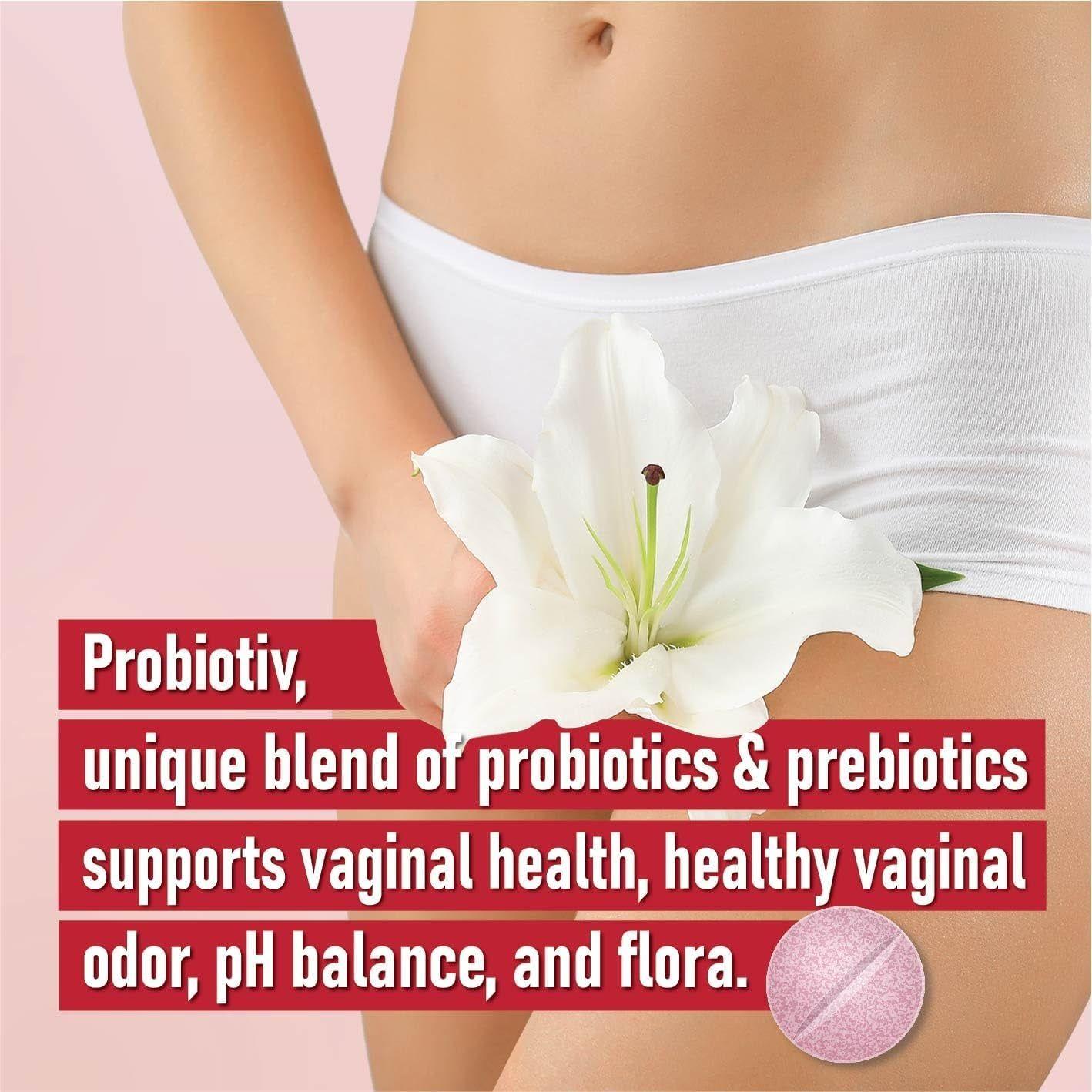 Probiotiv Vaginal Odor Flora – 30 Chewable Tablets | pH Balance & Feminine Health