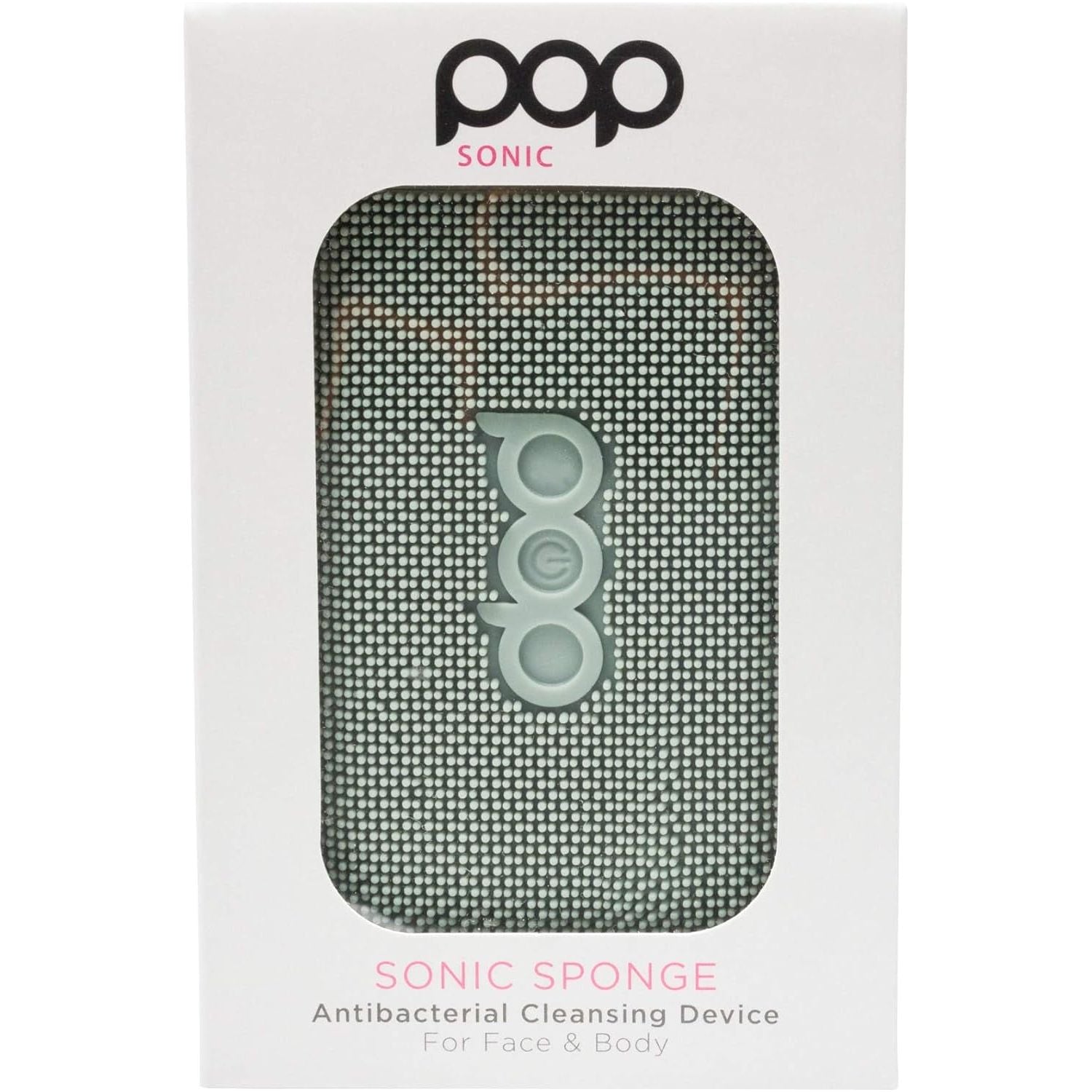 Pop Sonic Sponge | The Ultimate Face & Body Cleanser – Grey | 2-in-1 Waterproof Silicone Exfoliator