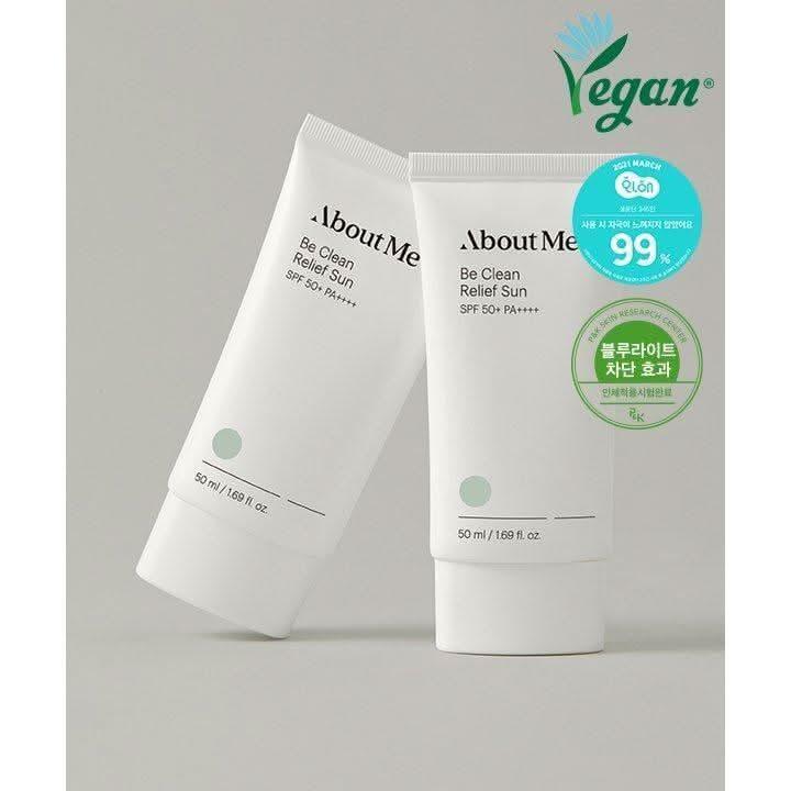 [About Me] Be Clean Relief Sun SPF 50+ PA++++ 50ml - Glam Global UKAbout Me